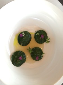 Black currant leaves and barley