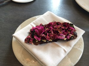 Flatbread with wild roses